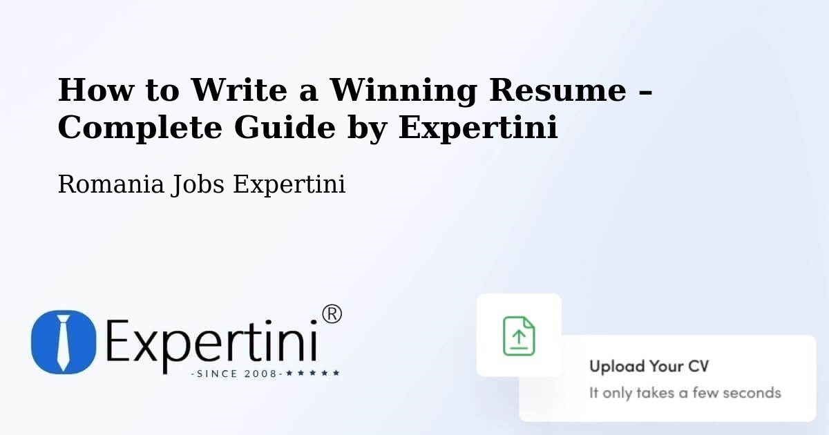Resume Writing Guide for Job Seekers – Tânganu - Tânganu, Romania Jobs Expertini